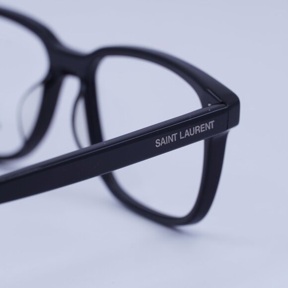 Saint Laurent SL458/F 001 Eyeglasses Black 55mm Rectangle Frame - Picture 5 of 11